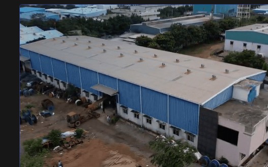 Aerial view of the Oswal Cables conductor manufacturing facility in Medak, Telangana